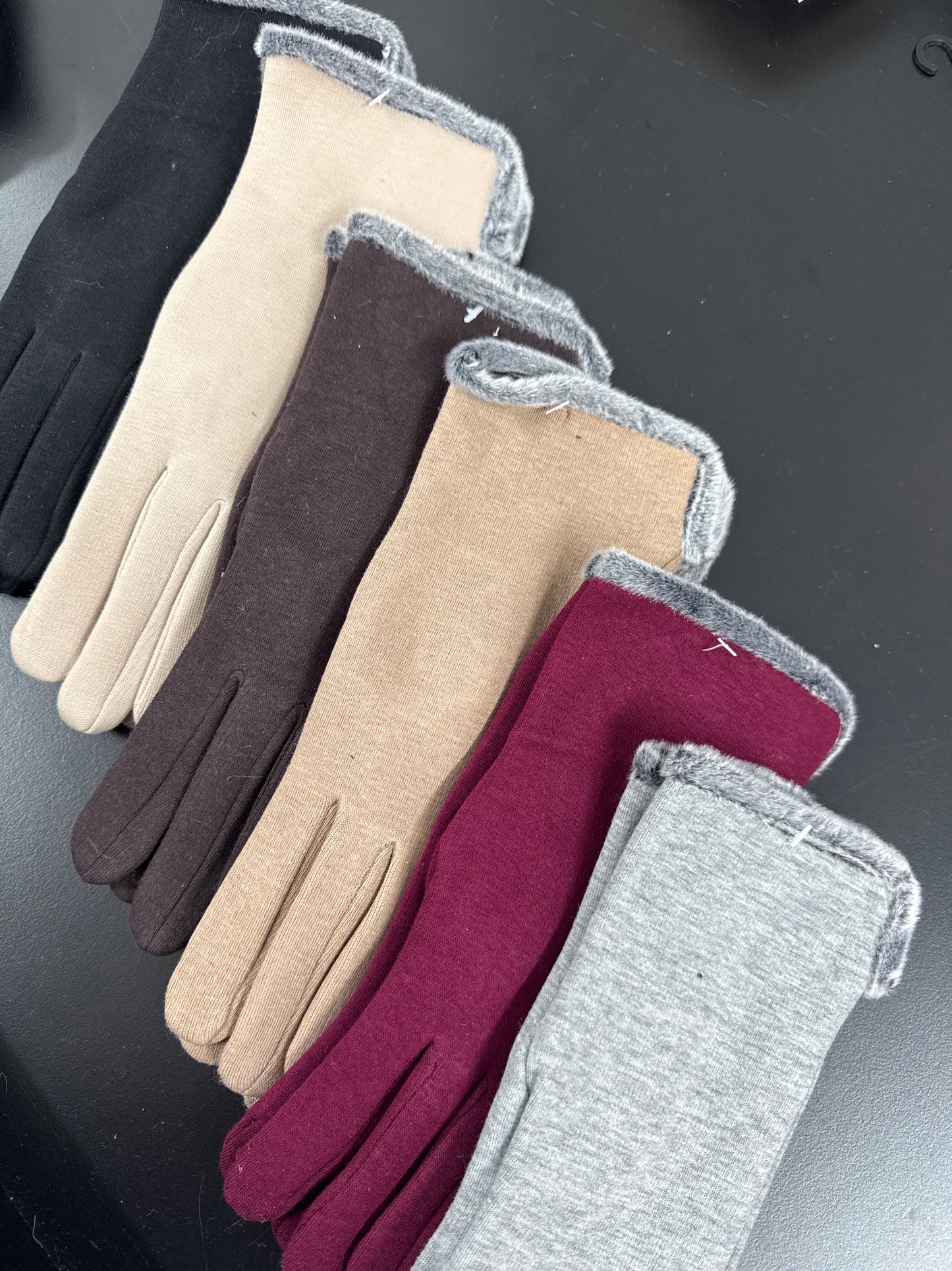 GUANTO BORDINO ECOPELLICCIA