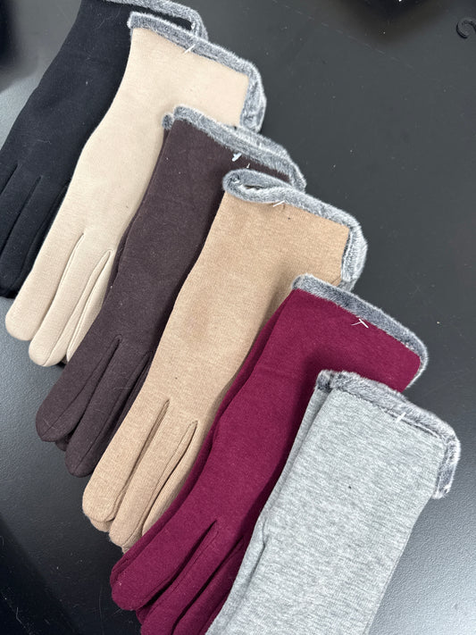 GUANTO BORDINO ECOPELLICCIA