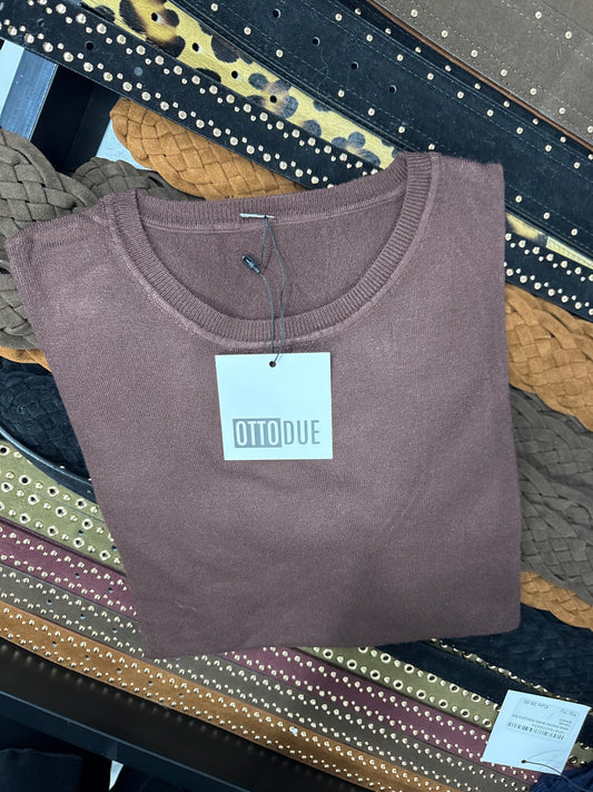 MAGLIONCINO BASIC GIROCOLLO CIOCCOLATO