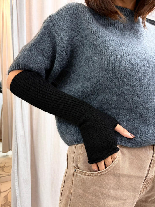 MANICOTTI IN MAGLIA LAVORATA