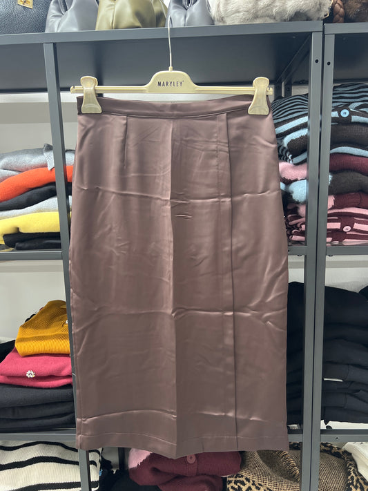 GONNA TUBINO EFFETTO RASO MELANZANA