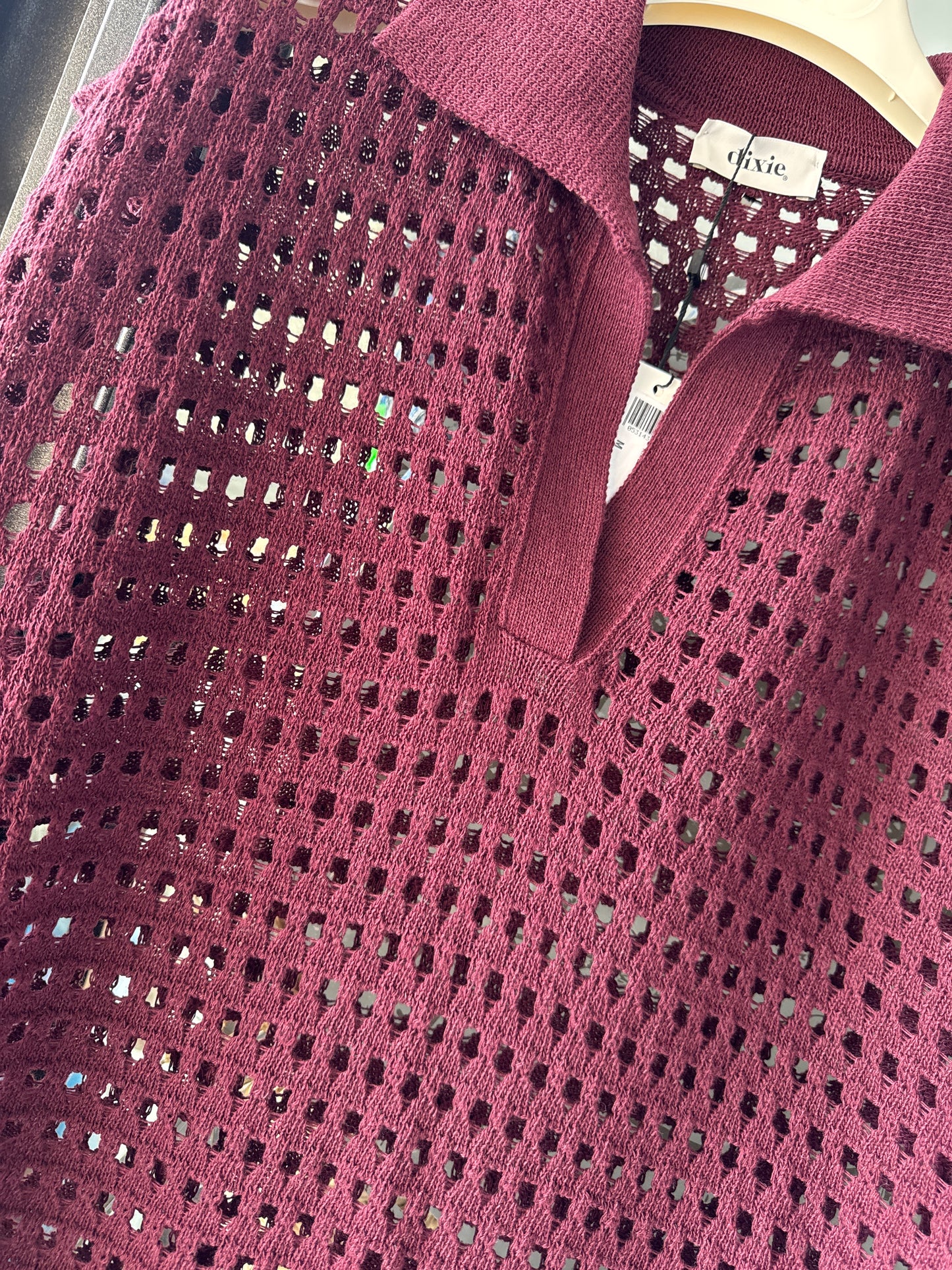 DIXIE COMPLETO IN MAGLIA TRAFORATO BORDEAUX