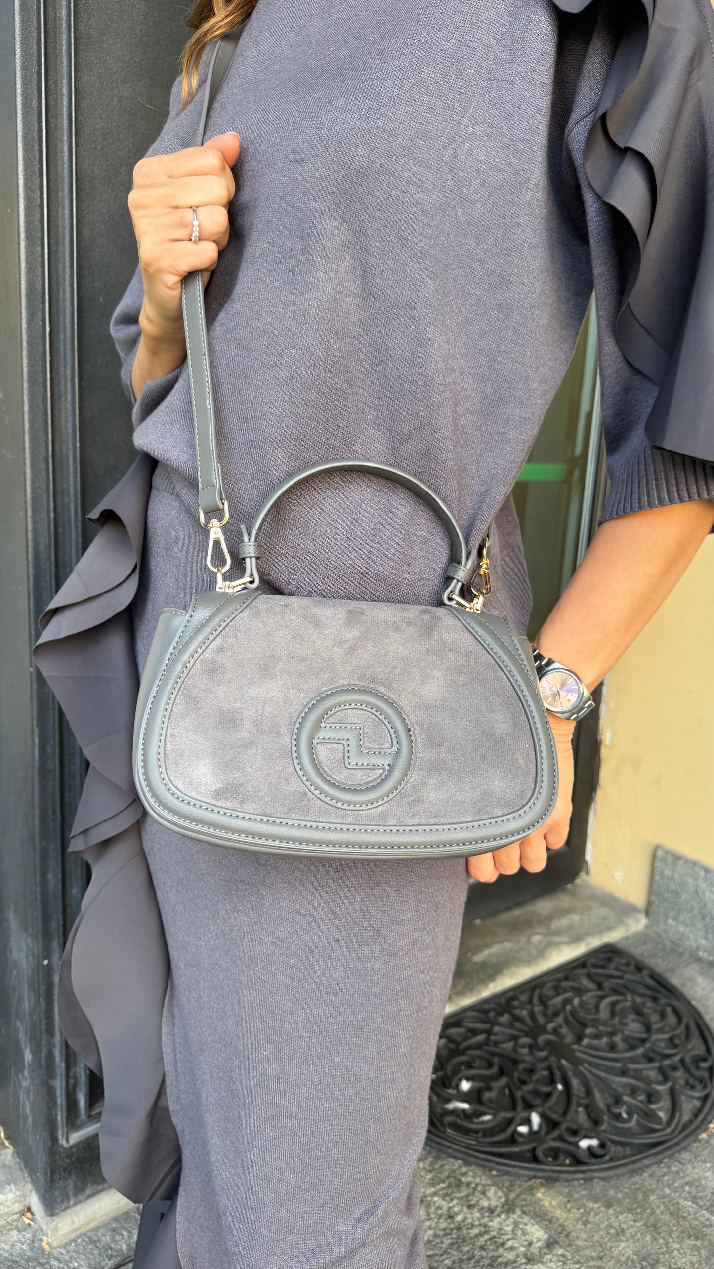 BORSA BLONDIE nera/verde/bordeaux/grigia