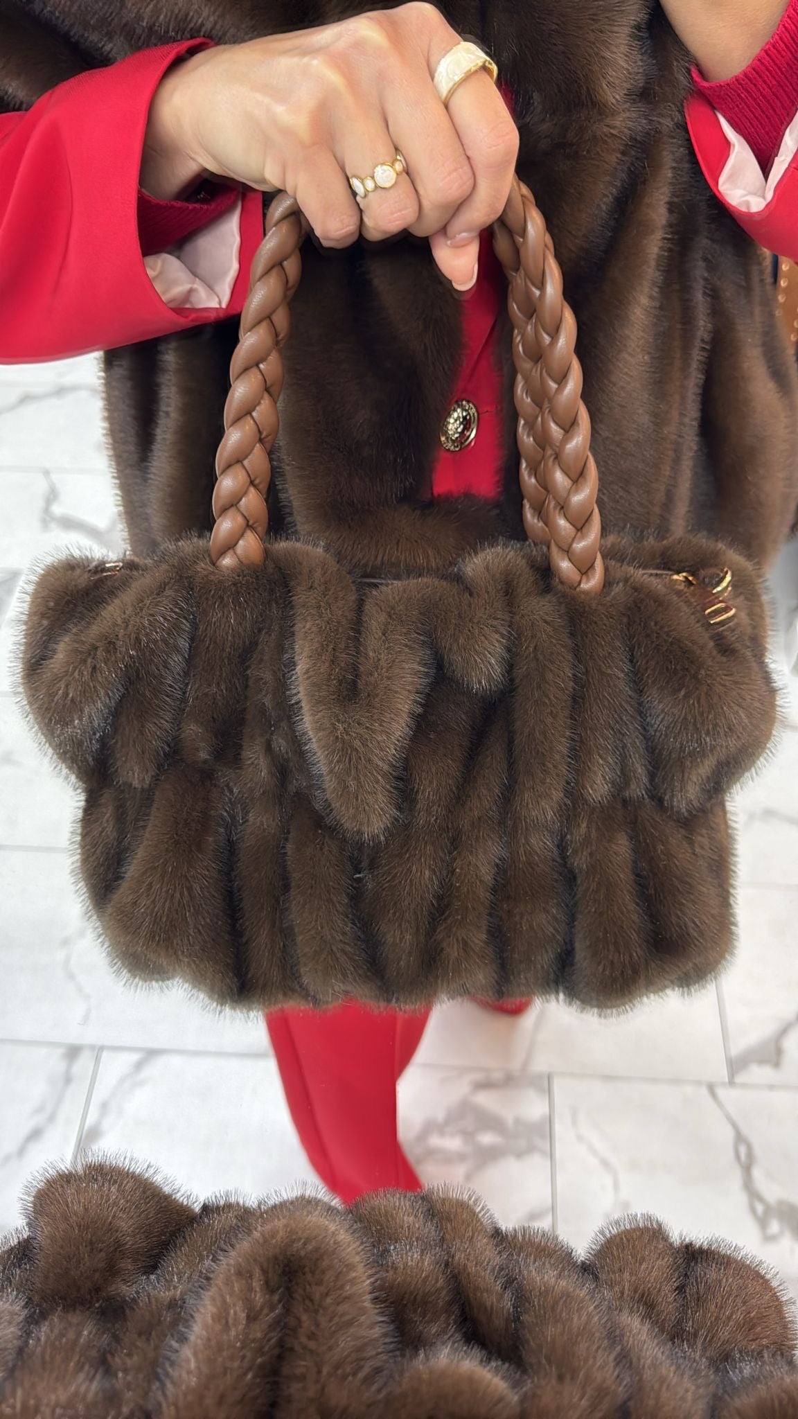 BORSA MANICI INTRECCIATI