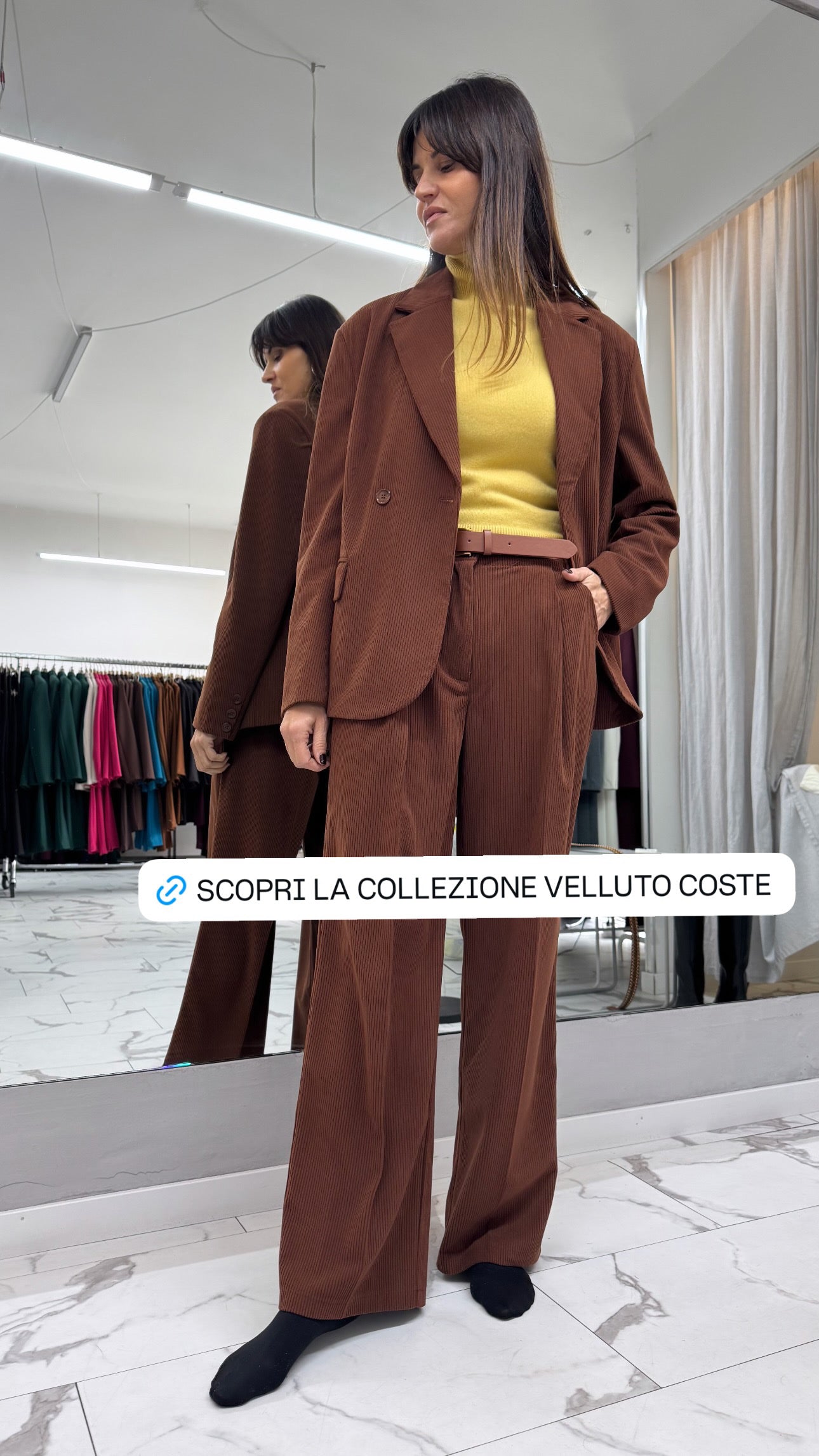 CAMICIA VELLUTO COSTA CIOCCOLATO