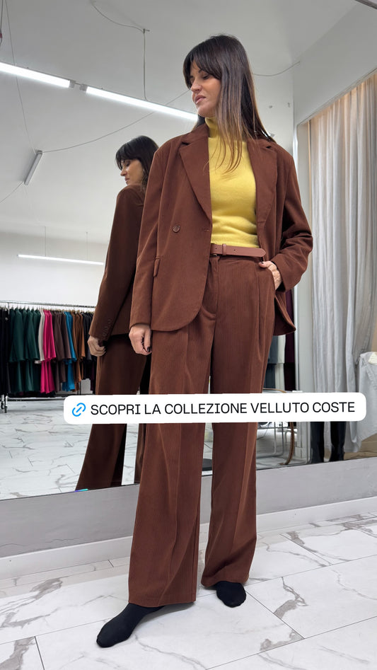 CAMICIA VELLUTO COSTA CIOCCOLATO