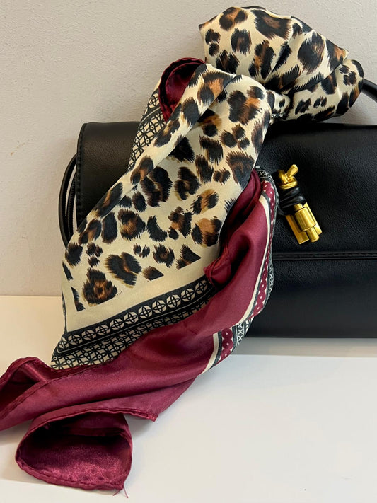 FOULARD MACULATO BORDEAUX