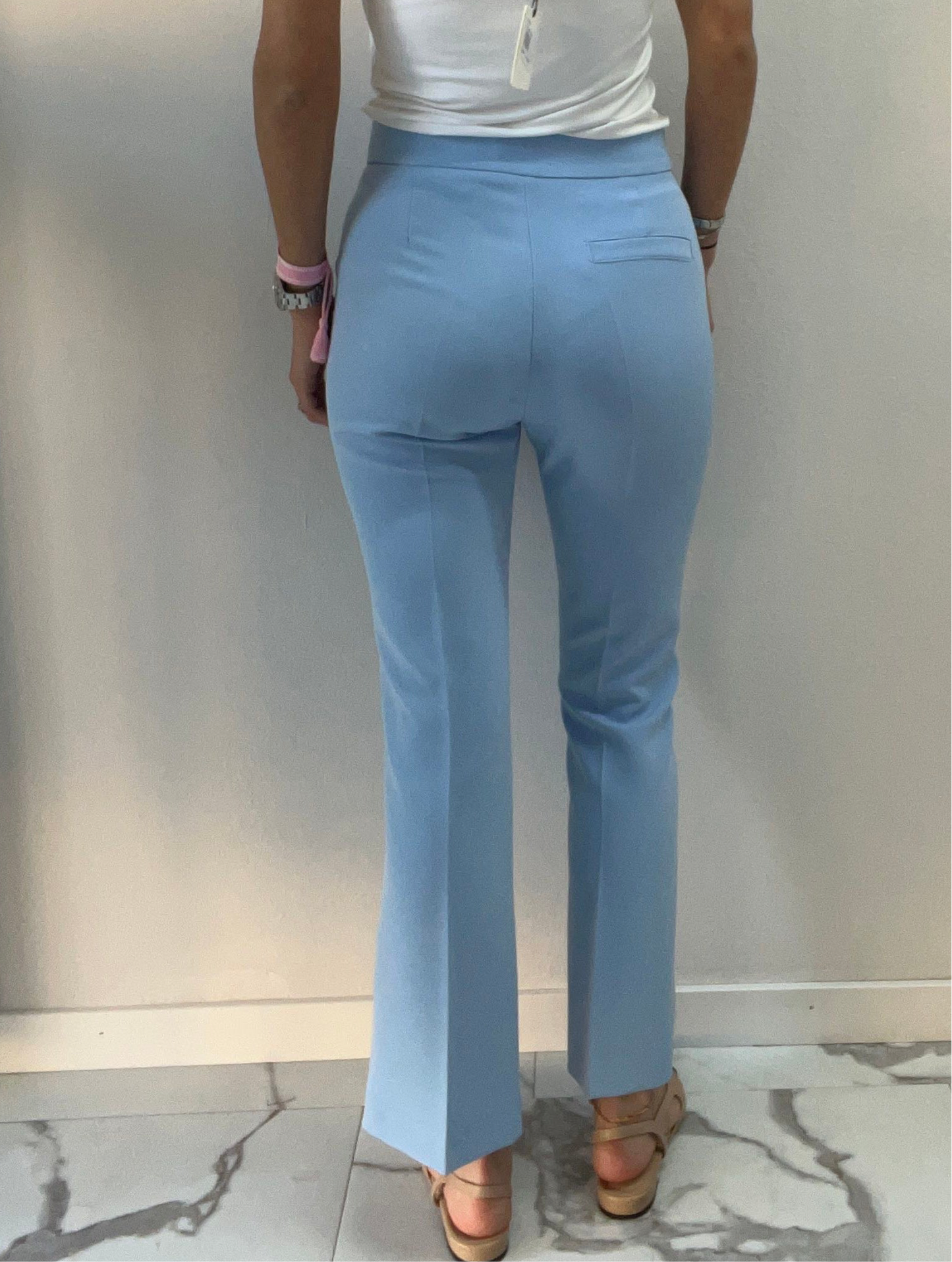 MARYLEY PANTALONE ZAMPETTA AZZURRO