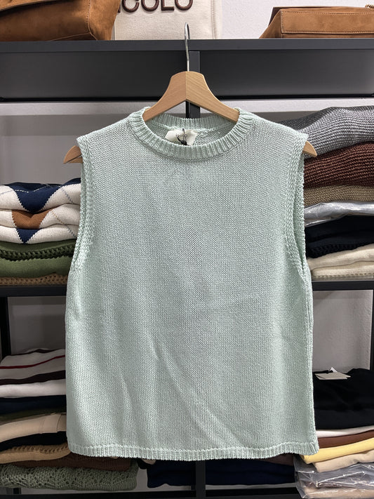 VICOLO GILET IN MAGLIA CHIUSURA FIOCCO POSTERIORE MENTA TU