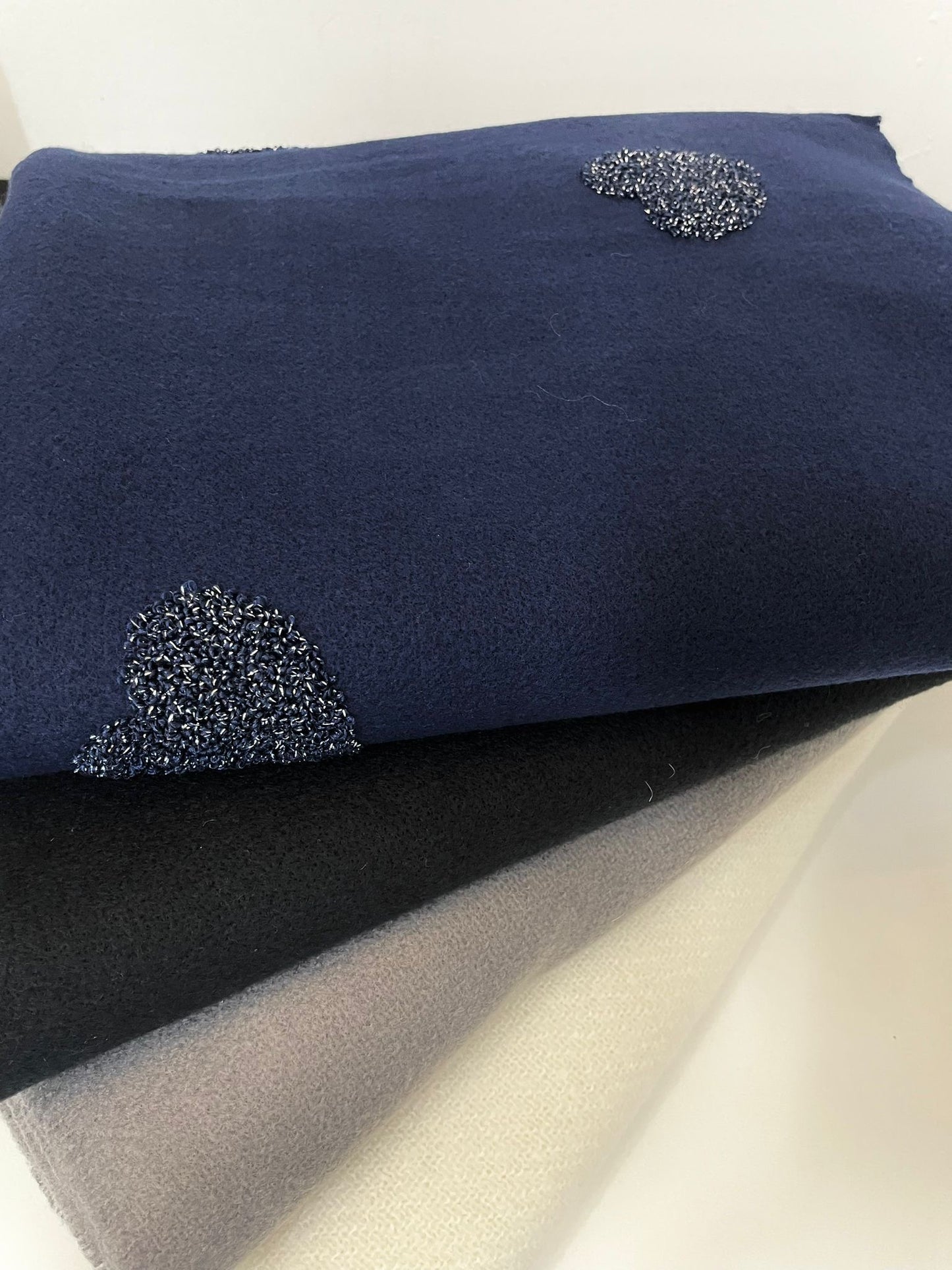 MAXI SCIARPA CUORI LUREX