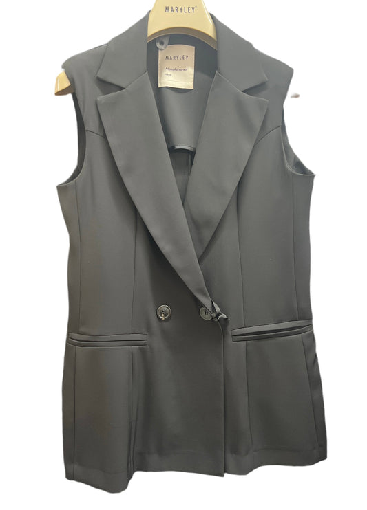 MARYLEY MAXI GILET OLIVIA CADY NERO