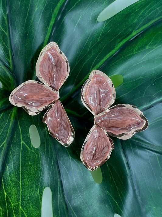 ORECCHINO FIORE AMBRA