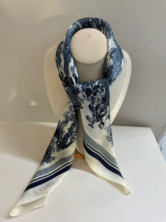 FOULARD TOULE DE JOUY nero/blu
