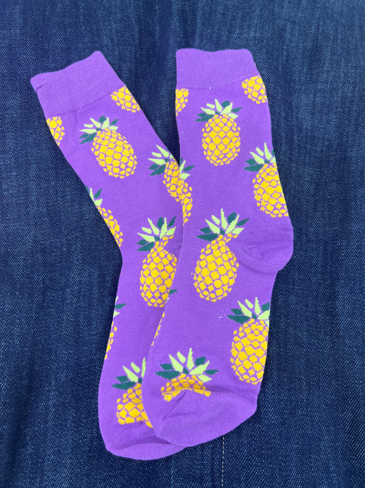 CALZINO VIOLA ANANAS