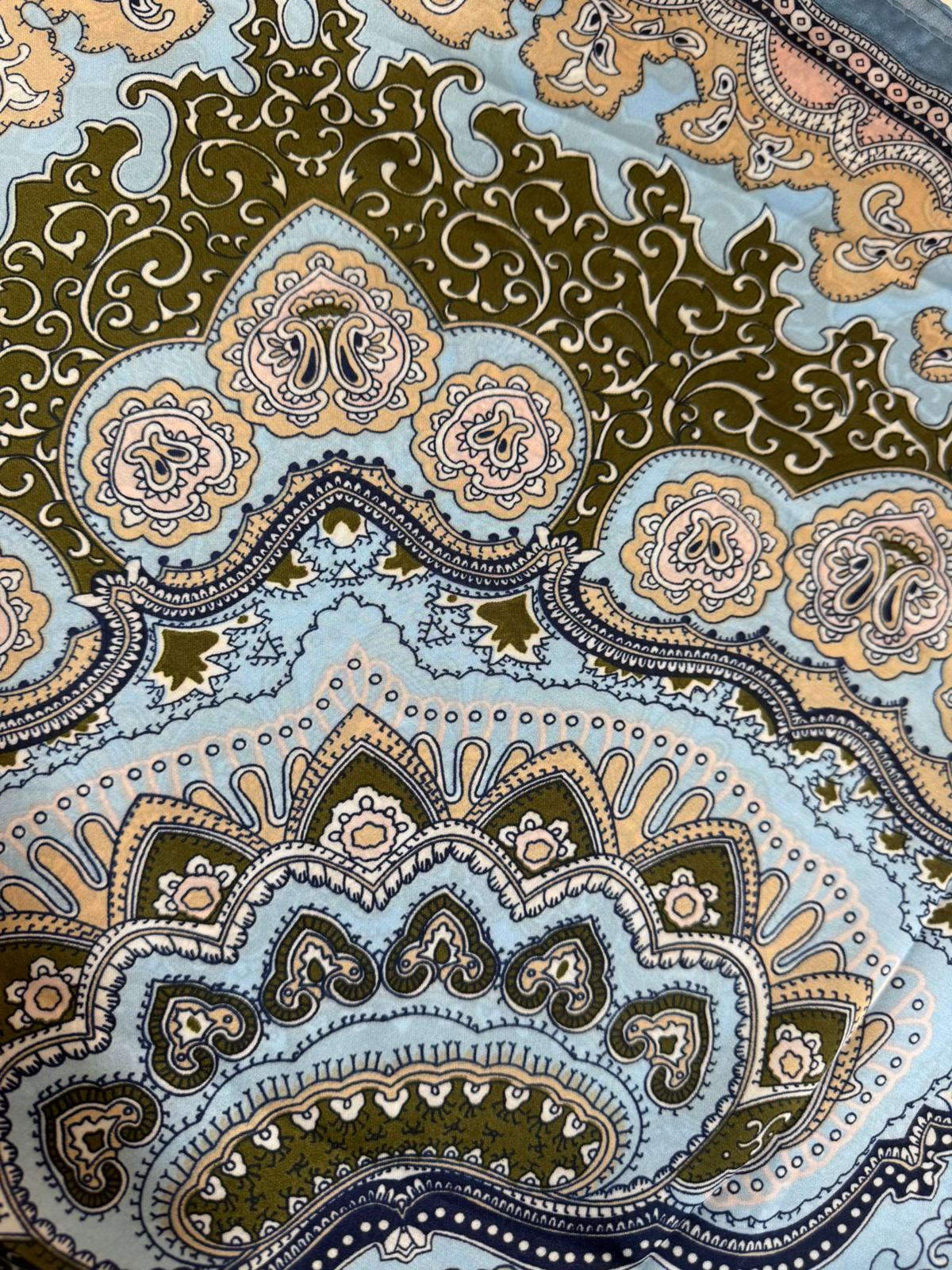 FOULARD STAMPA PAISLEY azzurro/blu