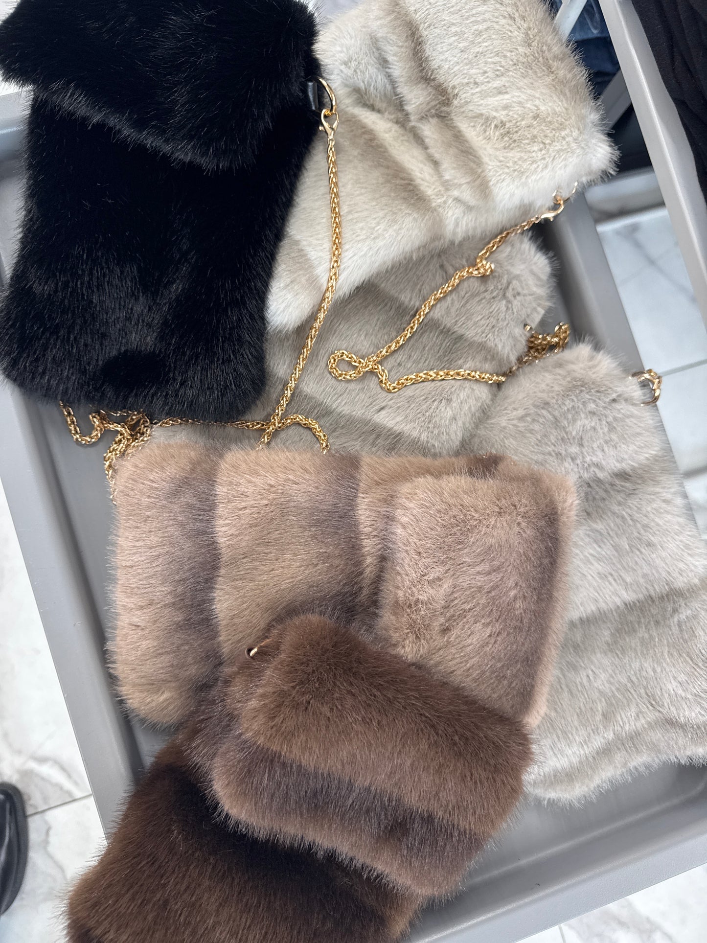 BORSA MINI TRACOLLA ECOVISONE cioccolato/grigio/nero/beige/kaki