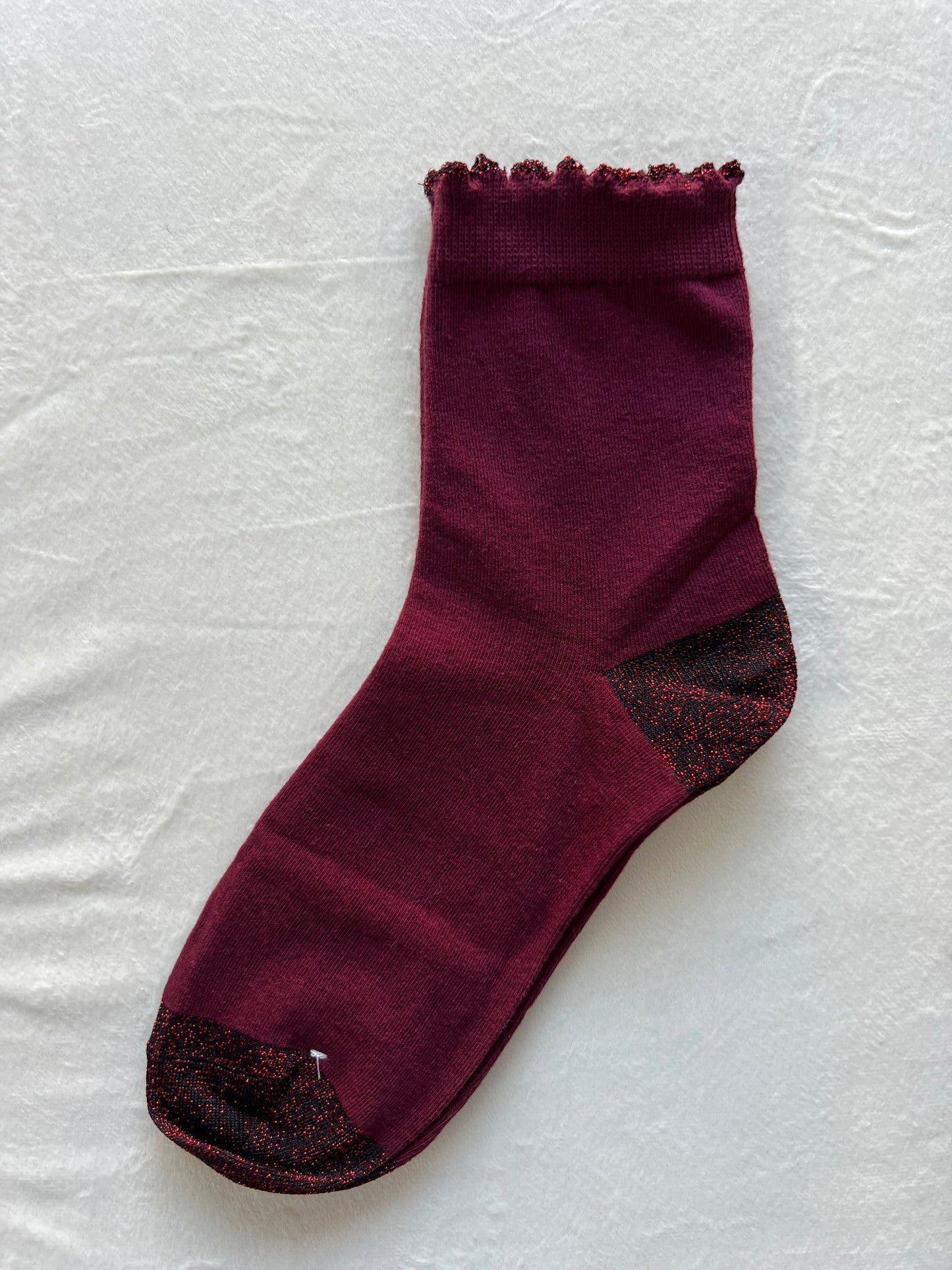 CALZINO FINITURE LUREX nero/grigio/bordeaux/blu