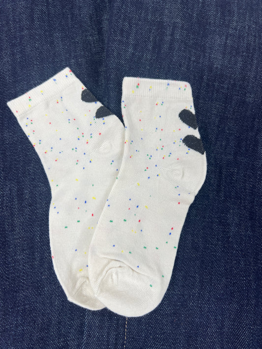 CALZINO BIANCO CUORI