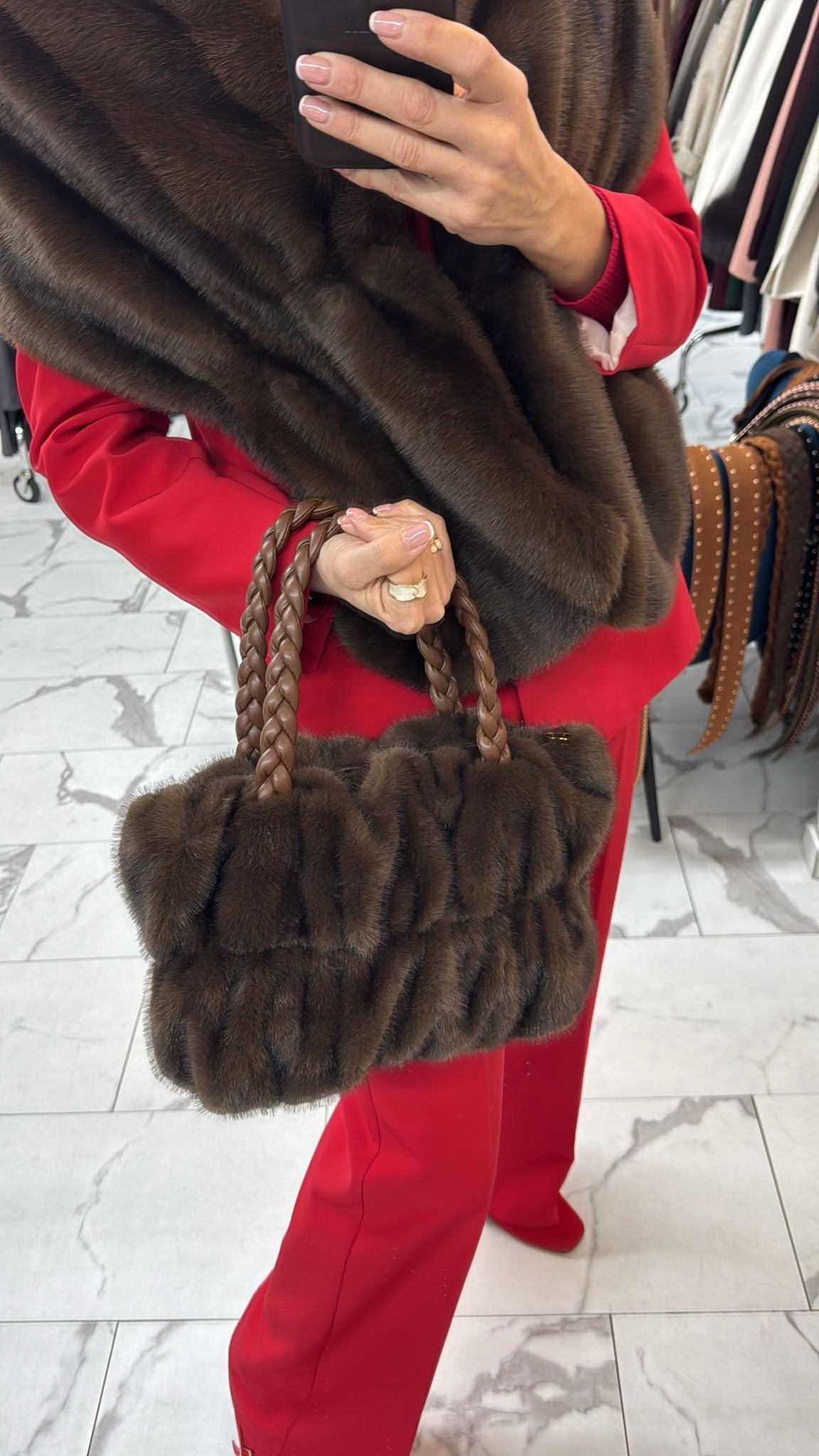 BORSA MANICI INTRECCIATI