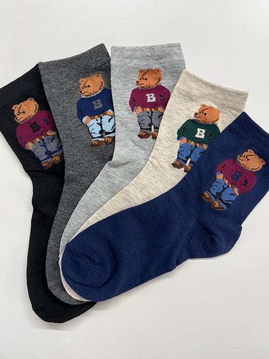 CALZINO CORTO TEDDY nero/antracite/grigio chiaro/sabbia/blu