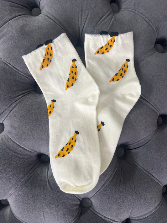 CALZINO BANANA BIANCO