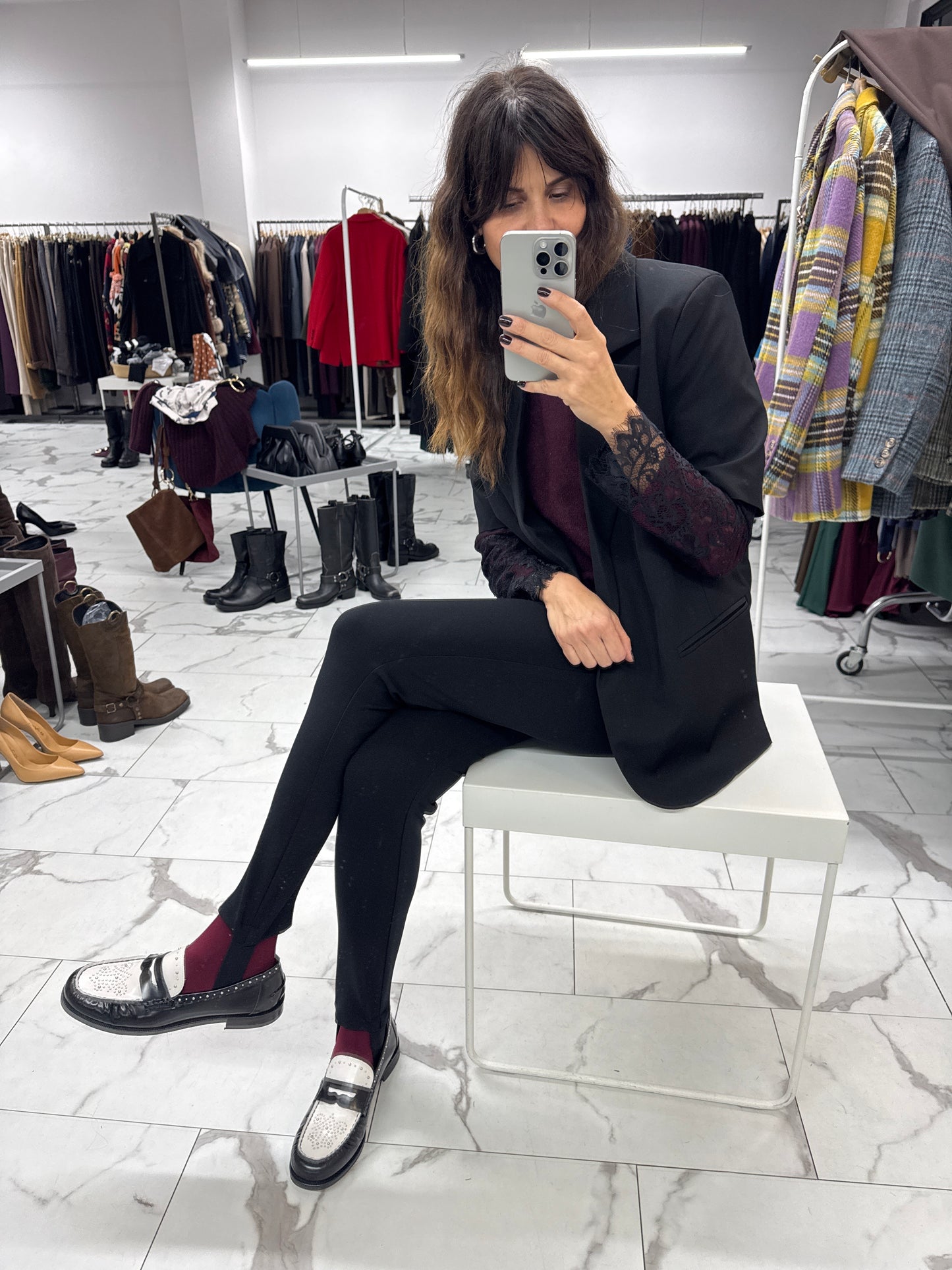 LEGGINS PUNTO MILANO CON GHETTA NERO