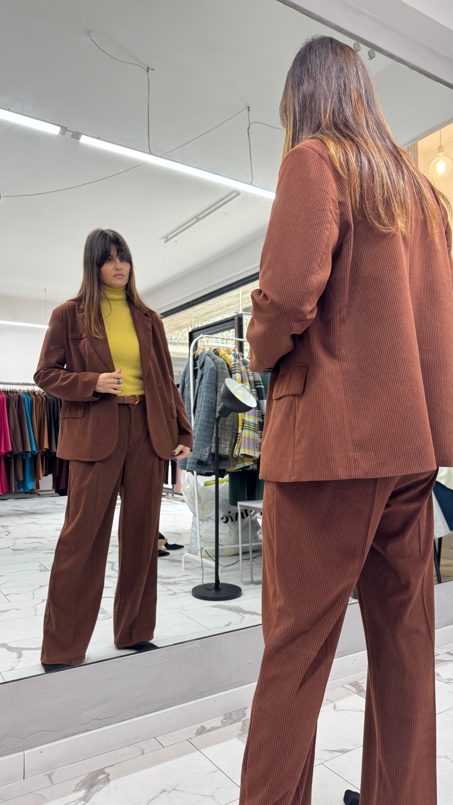 GIACCA DOPPIO PETTO VELLUTO COSTA CIOCCOLATO