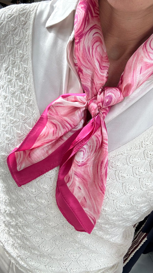 FOULARD SPIRALE FUCSIA