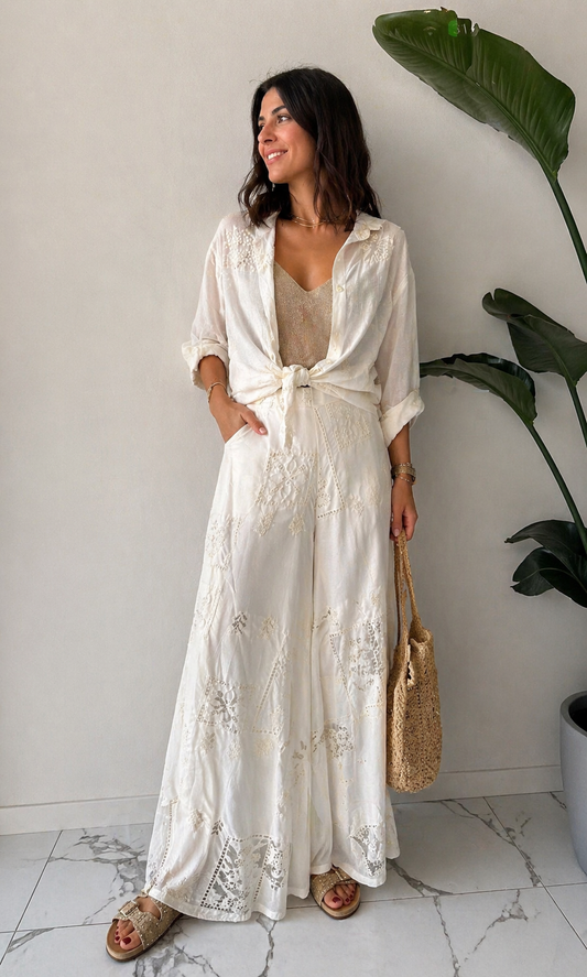 PANTALONE TUSCANY PANNA