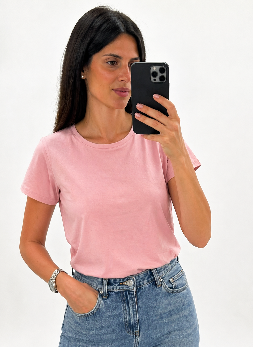 T-SHIRT SLIM ROSA
