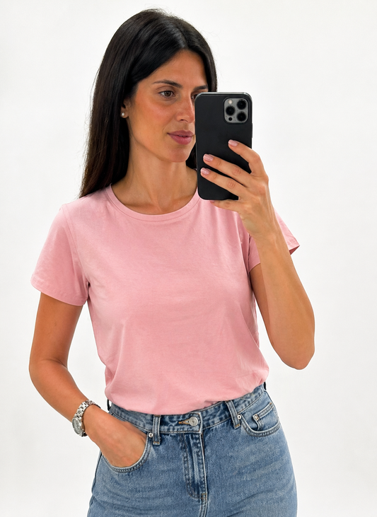 T-SHIRT SLIM ROSA