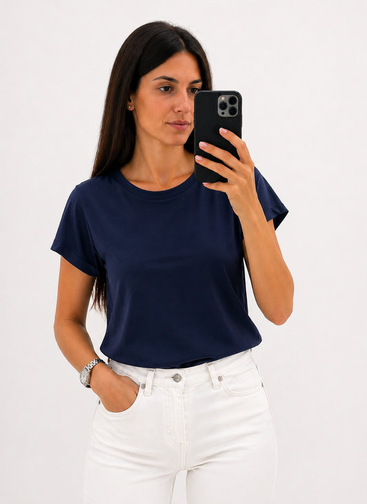 BLUSA VISCOSA BLU