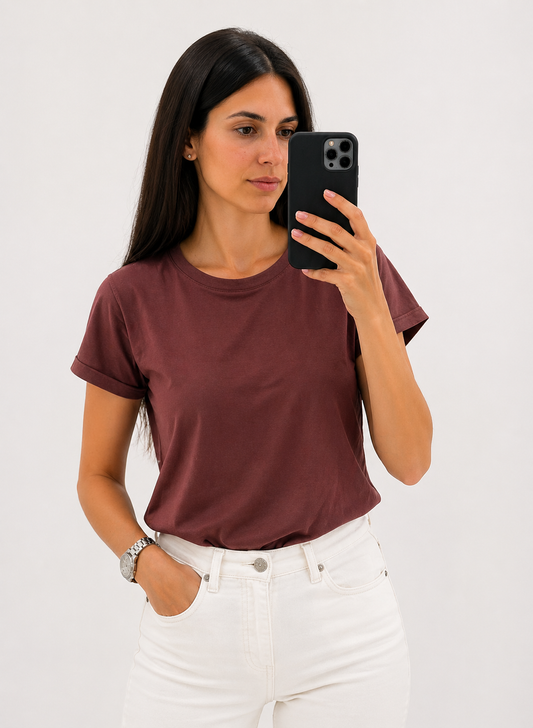 T-SHIRT SCATOLETTA MORO