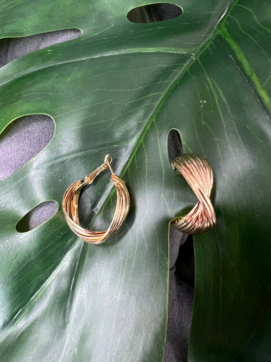 ORECCHINO RIGHE BRONZO