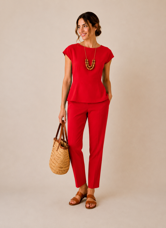 CAMICIA COTONE MIA ROSSA