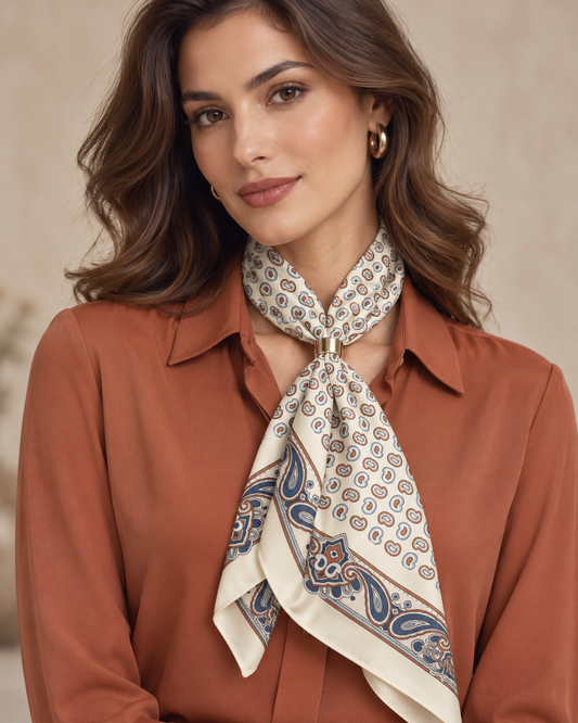FOULARD  PAISLEY CON ANELLO SCORREVOLE