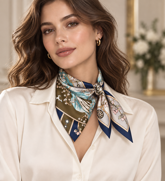 MAXI FOULARD RICAMO GIAPPONESE