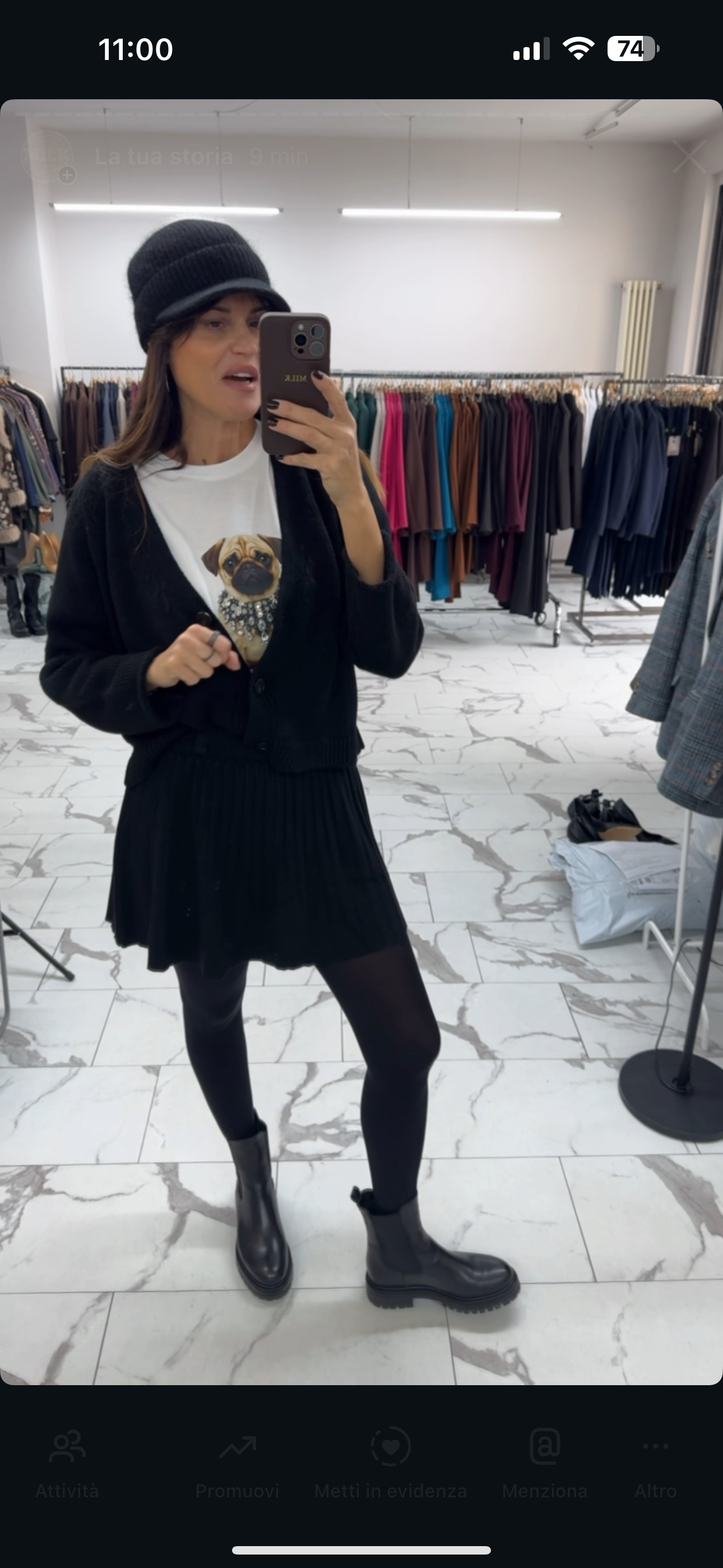 CARDIGAN MISTO LANA NERO